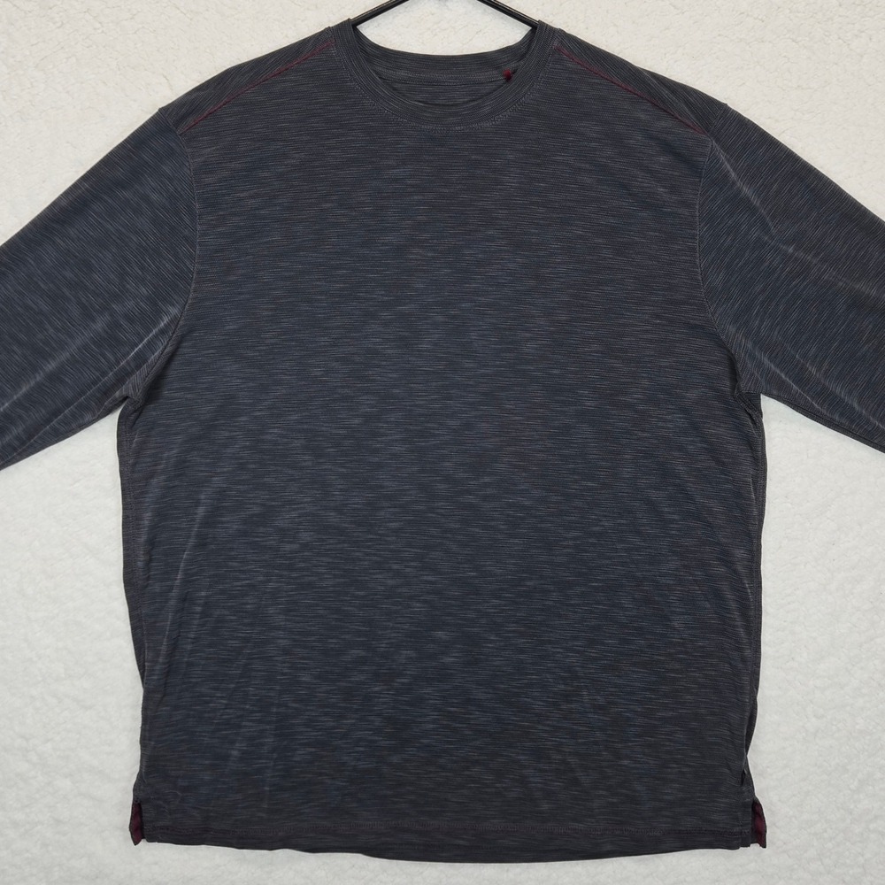 Tommy Bahama Men Long Sleeve Performance‎ Tee Dark Gray Large